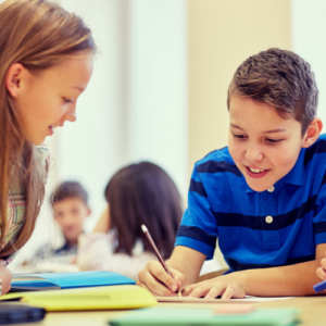 boy and girl at school