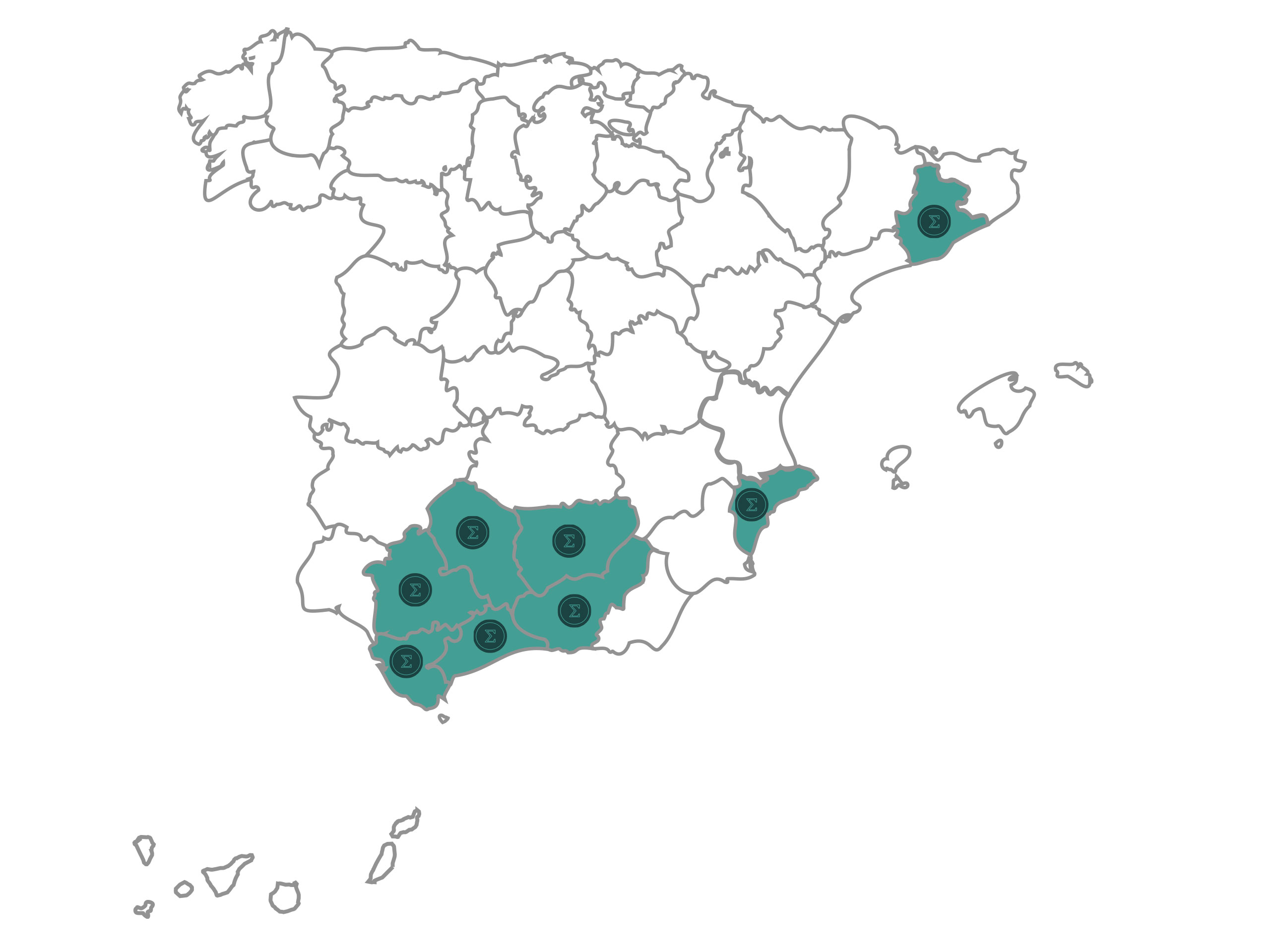 Mapa colegios colaboradores Sigma Orienta